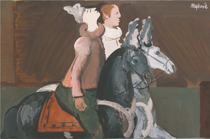 马杰尔尼克 （Majerník，斯洛伐克画家）作品-两个骑手 (1936)