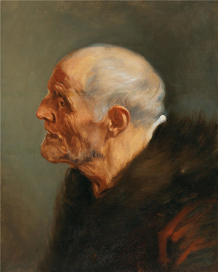 安东尼·范·戴克(Anthony van Dyck,比利时画家)作品-一个大胡子男人的头部