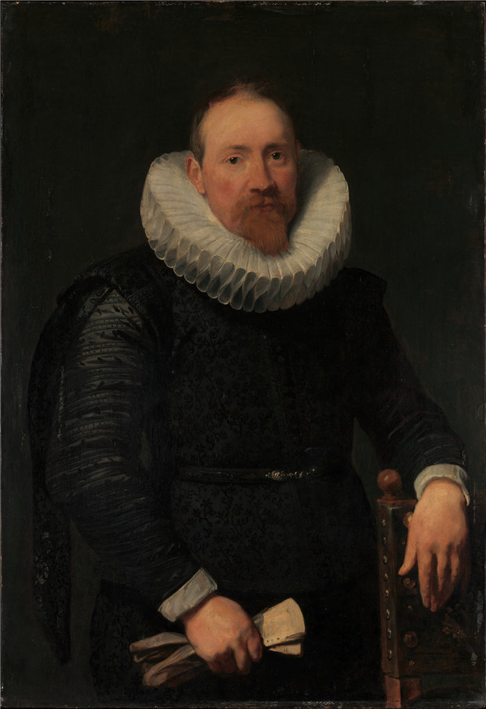 安东尼·范·戴克(Anthony van Dyck,比利时画家)作品-一个男人的肖像(约 1618 年)