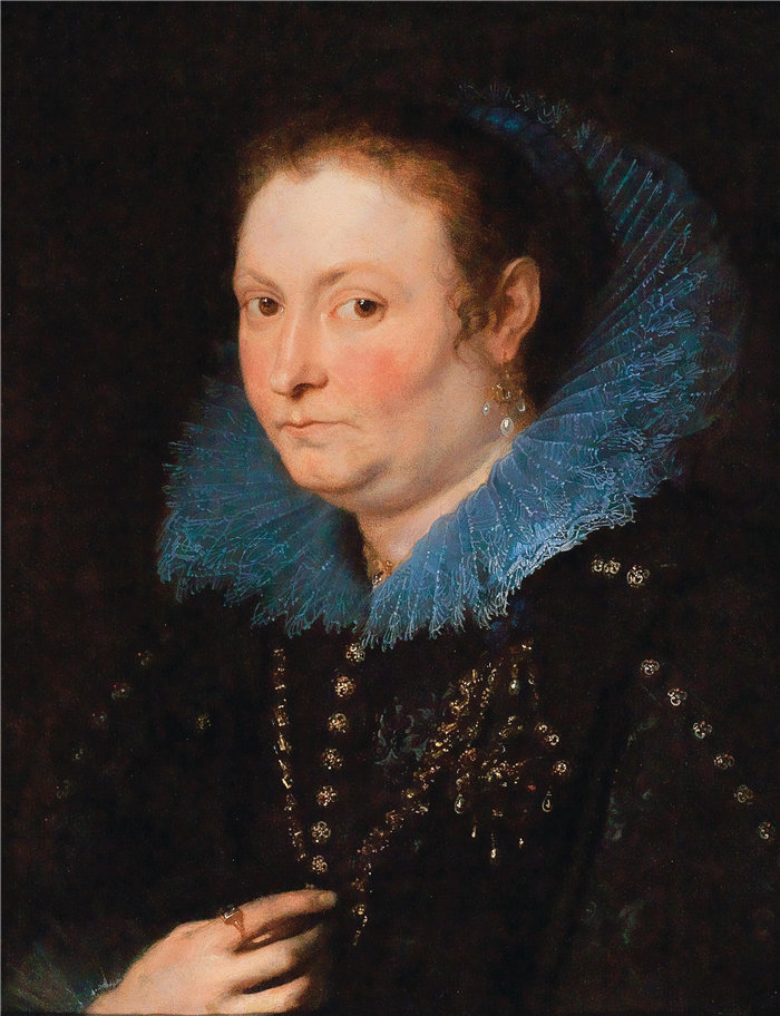 安东尼·范·戴克(Anthony van Dyck,比利时画家)作品-一位半身女士的肖像