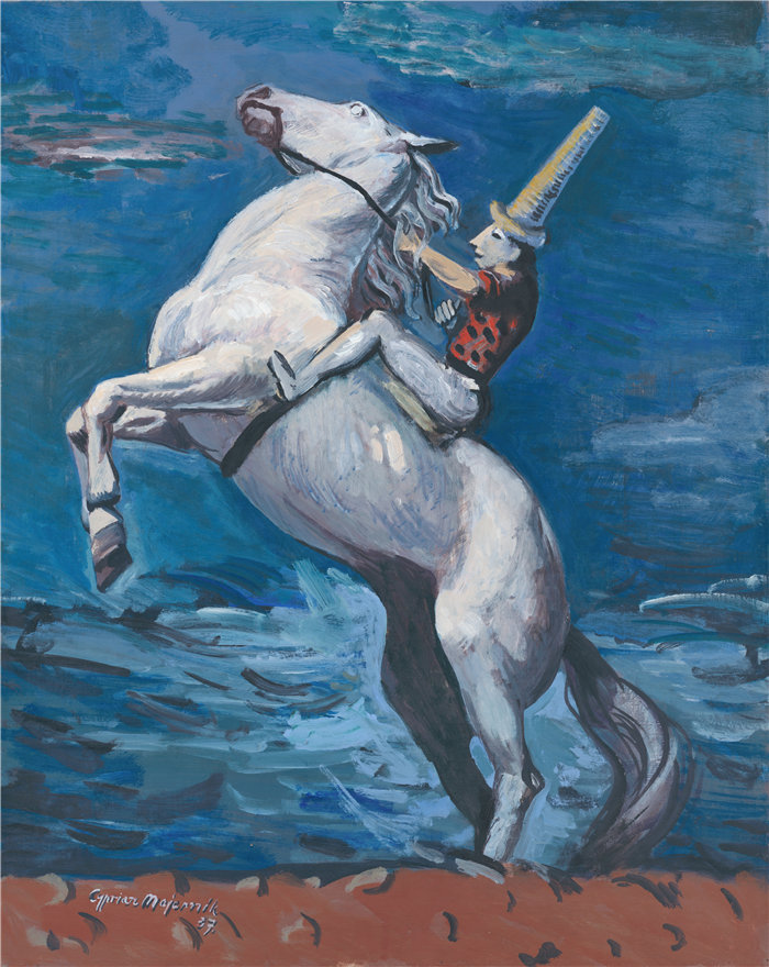马杰尔尼克 （Majerník，斯洛伐克画家）作品-海滨骑士 (1937)