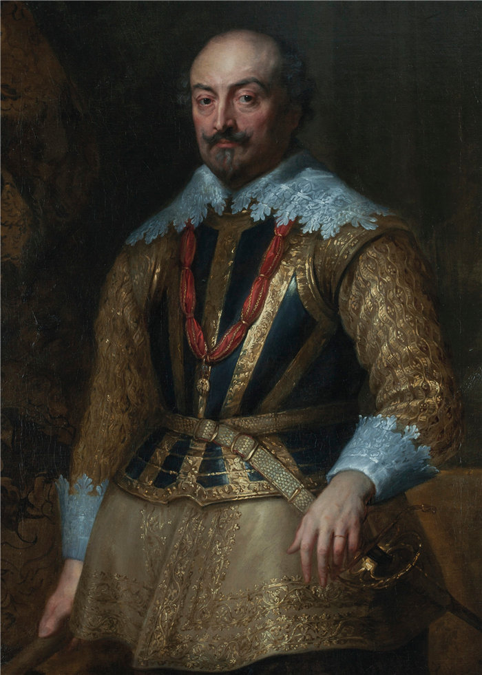 安东尼·范·戴克(Anthony van Dyck,比利时画家)作品-拿骚-锡根伯爵约翰八世 (1583-1638) 的肖像