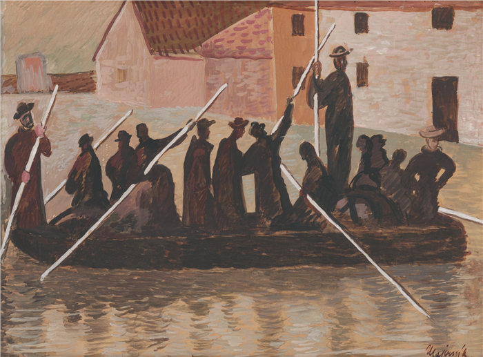 马杰尔尼克 （Majerník，斯洛伐克画家）作品-流动  (1939-1940)
