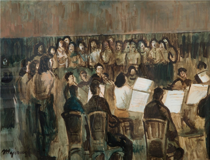 马杰尔尼克 （Majerník，斯洛伐克画家）作品-音乐会 (1943)
