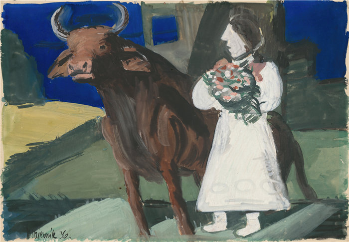 马杰尔尼克 （Majerník，斯洛伐克画家）作品-新娘 (1936)