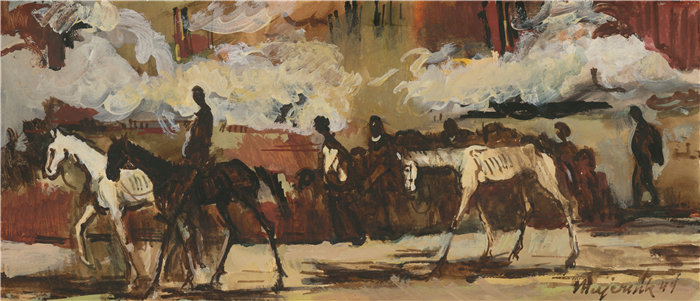 马杰尔尼克 （Majerník，斯洛伐克画家）作品-骑士 (1944)