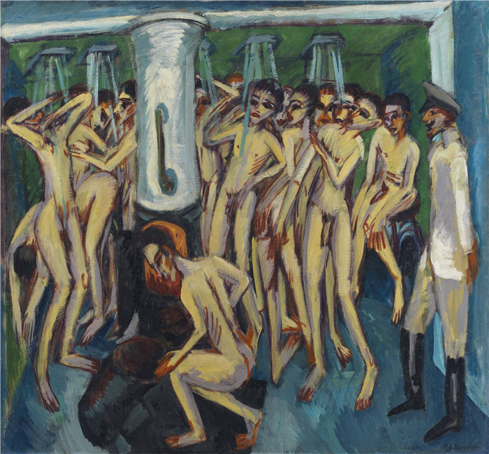 恩斯特·路德维希·基希纳（Ernst Ludwig Kirchner，德国画家）作品-炮兵 (1914 – 1915)