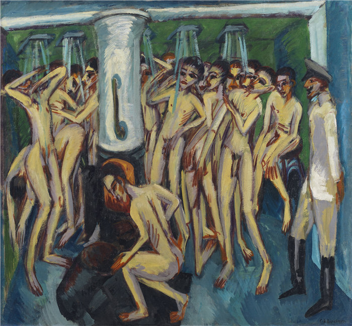 恩斯特·路德维希·基希纳(Ernst Ludwig Kirchner,德国画家)作品-炮兵 (1914 – 1915)