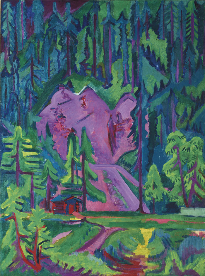 恩斯特·路德维希·基希纳（Ernst Ludwig Kirchner，德国画家）作品-威尔德博登采石场（1923年）