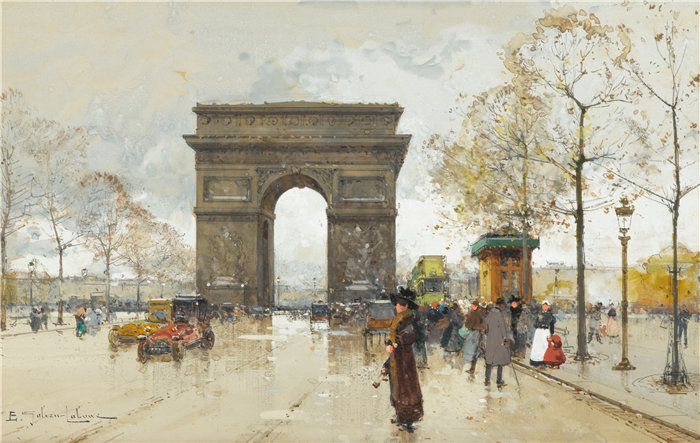 尤金·加利安-拉卢（Eugène Galien-Laloue，法国画家）作品--凯旋门
