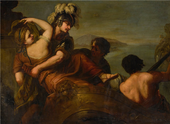 卢卡·佐丹奴 (Luca Giordano，意大利画家) 作品-海伦的绑架