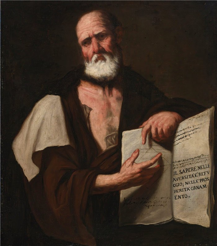 卢卡·佐丹奴 (Luca Giordano，意大利画家) 作品-亚里士多德