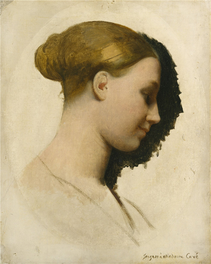 让·奥古斯特·多米尼克·安格尔(Jean Auguste Dominique Ingres,法国画家)-埃德蒙·卡维夫人(Marie-Elisabeth Blavot,生于 1810 年)(约 183