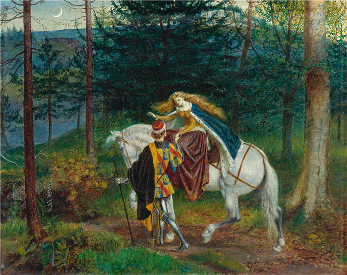 沃尔特·克兰 (Walter Crane,英国画家) 作品 -La Belle Dame Sans Merci (1865)