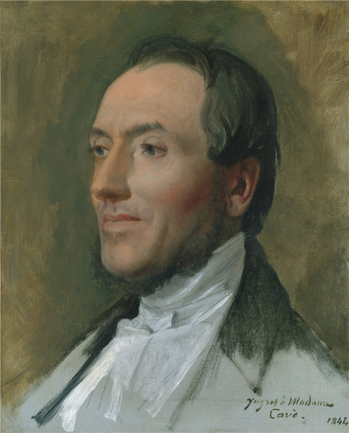让·奥古斯特·多米尼克·安格尔(Jean Auguste Dominique Ingres,法国画家)-埃德蒙·卡维(1794-1852)(1844)