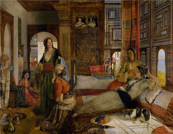 约翰·弗雷德里克·刘易斯(John Frederick Lewis英国画家)作品-后宫 (1876)