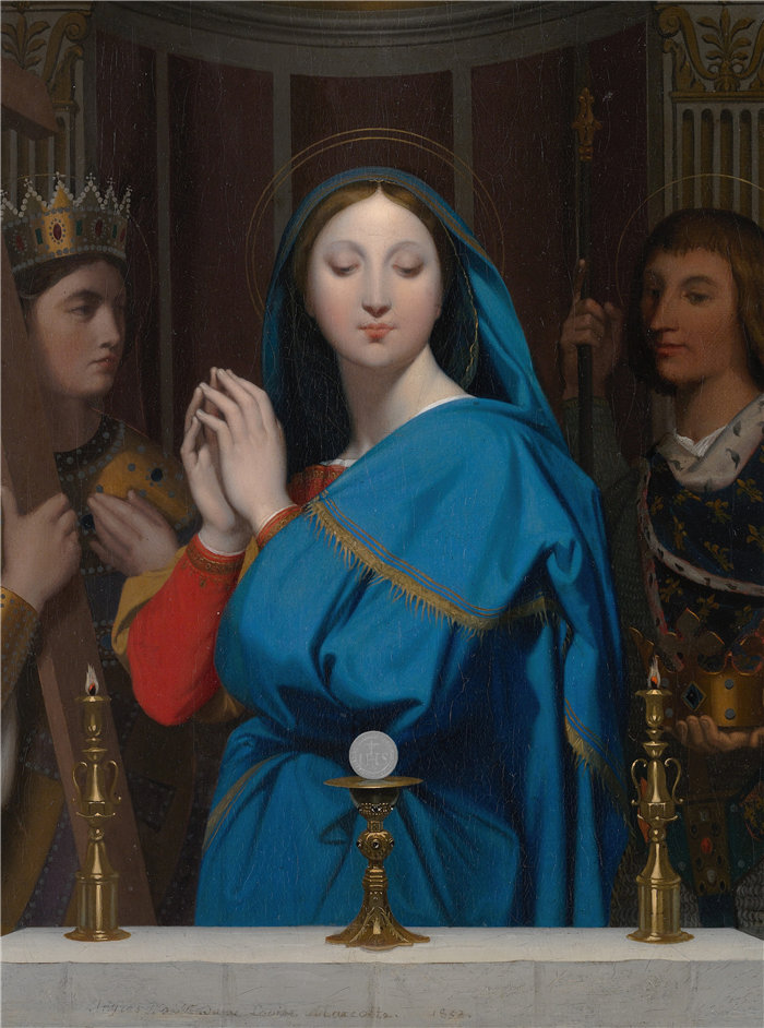 让·奥古斯特·多米尼克·安格尔(Jean Auguste Dominique Ingres,法国画家)-圣母崇拜主人 (1852)