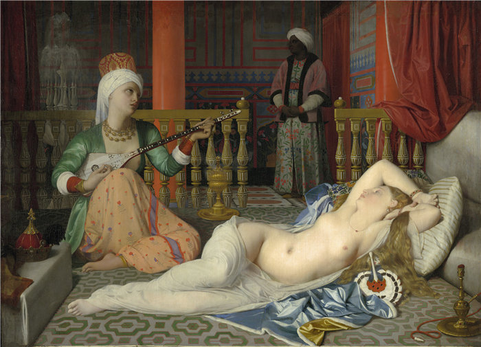 让·奥古斯特·多米尼克·安格尔（Jean Auguste Dominique Ingres，法国画家）-宫女、奴隶和太监（1839-1840）