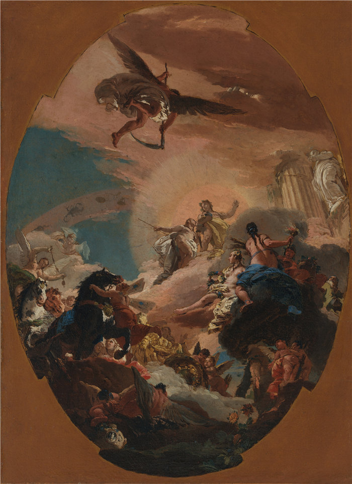 乔瓦尼·巴蒂斯塔·提埃波罗（Giovanni Battista Tiepolo意大利画家）作品-阿波罗和法厄同（约 1731 年）