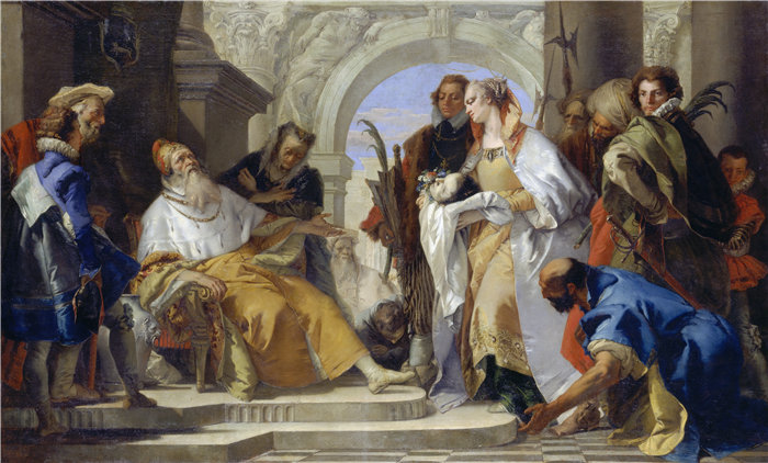 乔瓦尼·巴蒂斯塔·提埃波罗（Giovanni Battista Tiepolo，意大利画家）作品-克罗塔家族的守护神（约 1750 年）