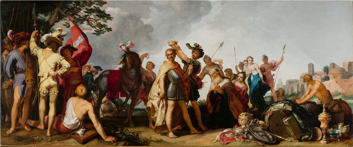 亚伯拉罕·布洛马特(Abraham Bloemaert,荷兰画家)作品-加冕场景 (1629)
