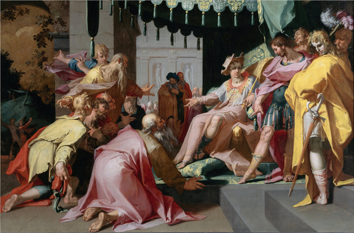 亚伯拉罕·布洛马特（Abraham Bloemaert，荷兰画家）作品-约瑟夫和他的兄弟们 (1595 - 1600)