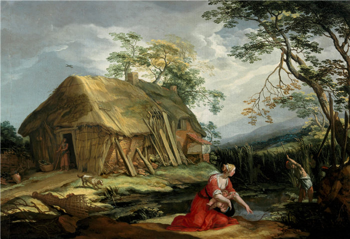 亚伯拉罕·布洛马特(Abraham Bloemaert,荷兰画家)作品-拉托纳和利西亚农民 (1646)