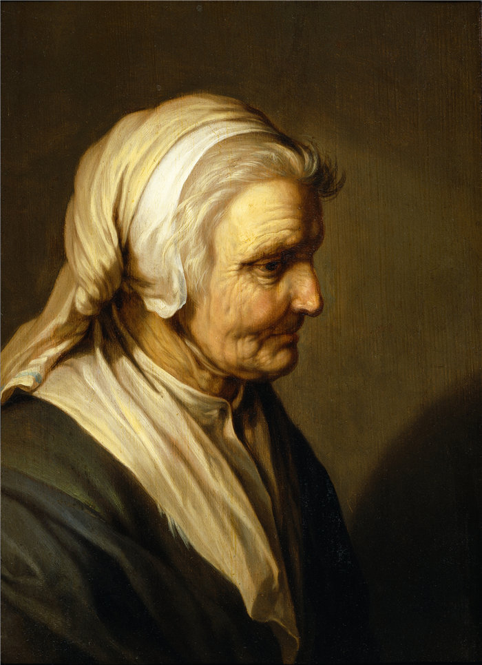亚伯拉罕·布洛马特(Abraham Bloemaert,荷兰画家)作品-老妇人 (1635)
