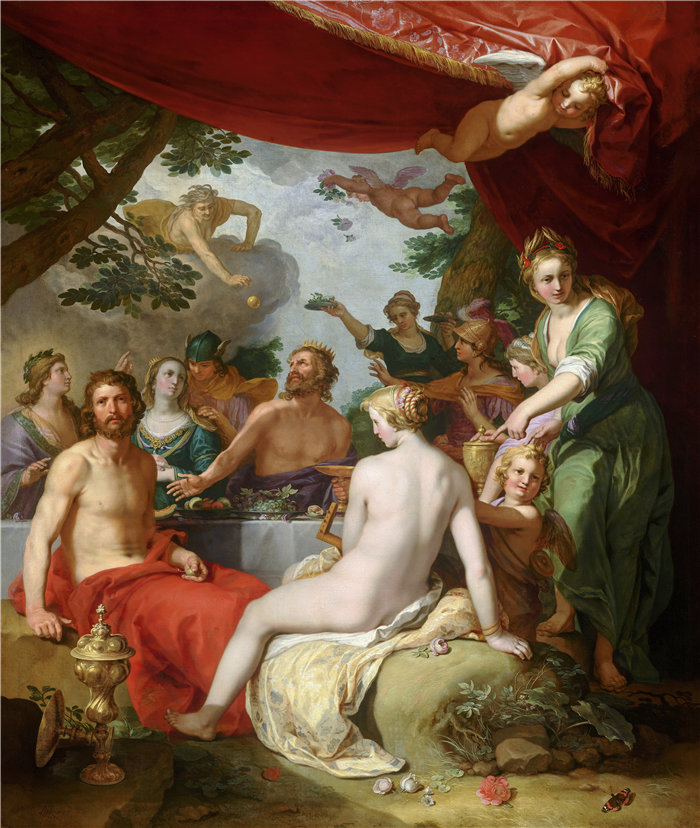 亚伯拉罕·布洛马特(Abraham Bloemaert,荷兰画家)作品-珀琉斯和忒提斯婚礼上的众神盛宴 (1638)