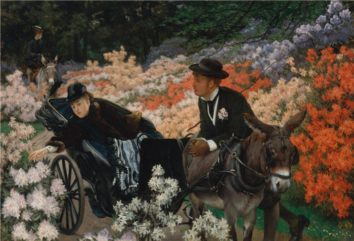 詹姆斯·天梭（James Tissot，法国画家）作品- 早晨骑行