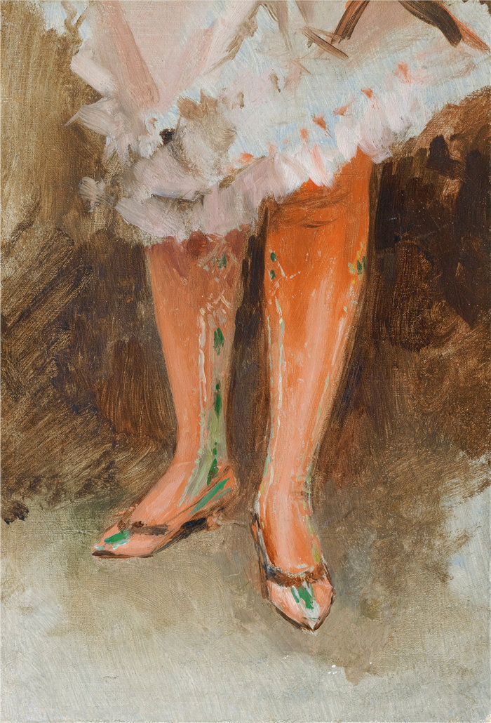 詹姆斯·天梭（James Tissot，法国画家）作品- 红丝袜