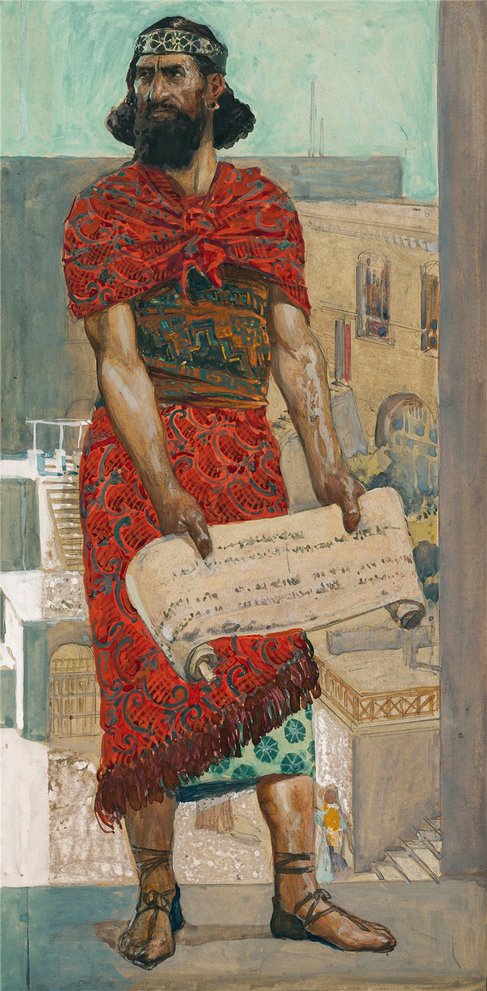 詹姆斯·天梭（James Tissot，法国画家）作品-巴鲁克 (c. 1896-1902)