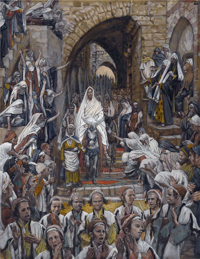 詹姆斯·天梭（James Tissot，法国画家）作品-耶路撒冷街头（1886-1894）