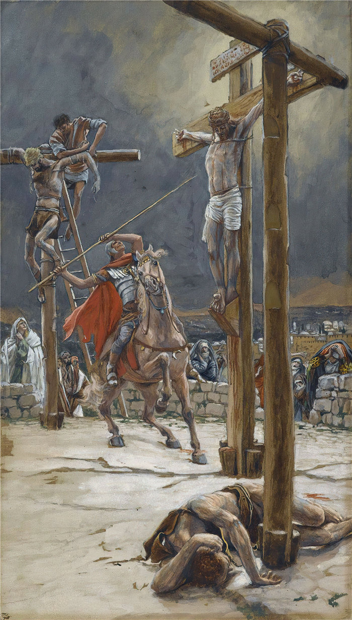 詹姆斯·天梭（James Tissot，法国画家）作品-长矛的罢 工（1886-1894）