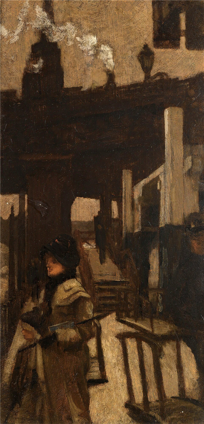詹姆斯·天梭（James Tissot，法国画家）作品- 在东站