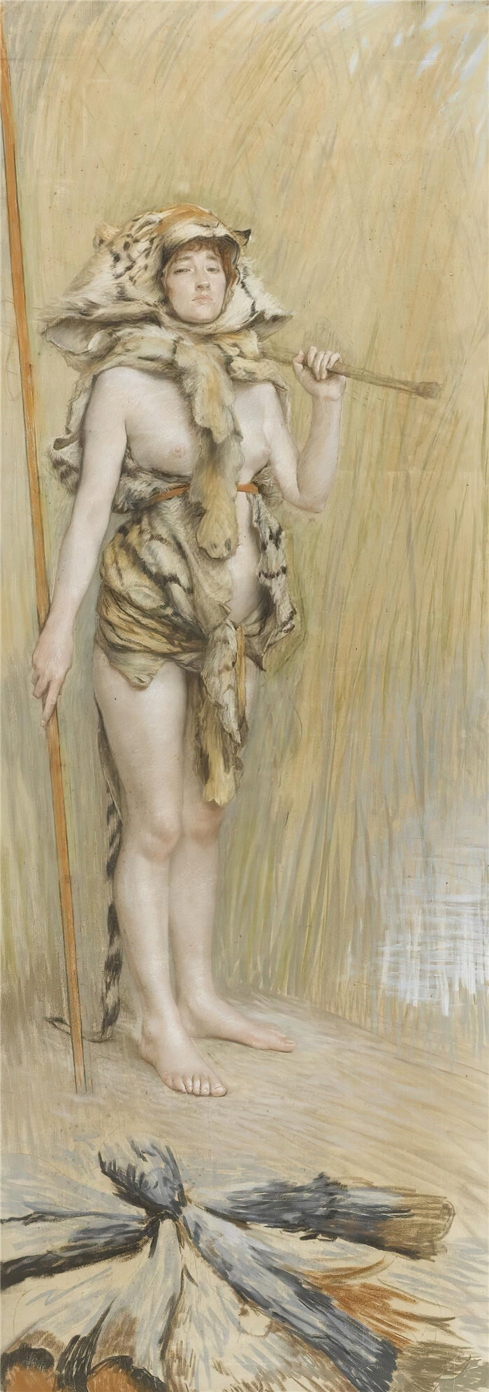 詹姆斯·天梭（James Tissot，法国画家）作品- 史前女性