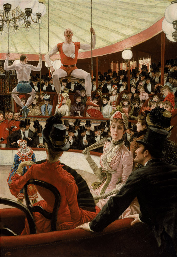 詹姆斯·天梭（James Tissot，法国画家）作品- 巴黎女人 - 马戏团情人