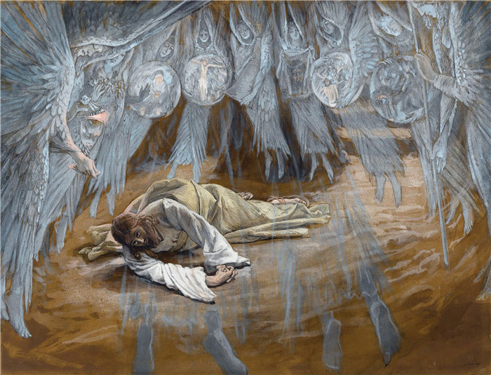 詹姆斯·天梭（James Tissot，法国画家）作品-痛苦的洞穴 (1886-1894)