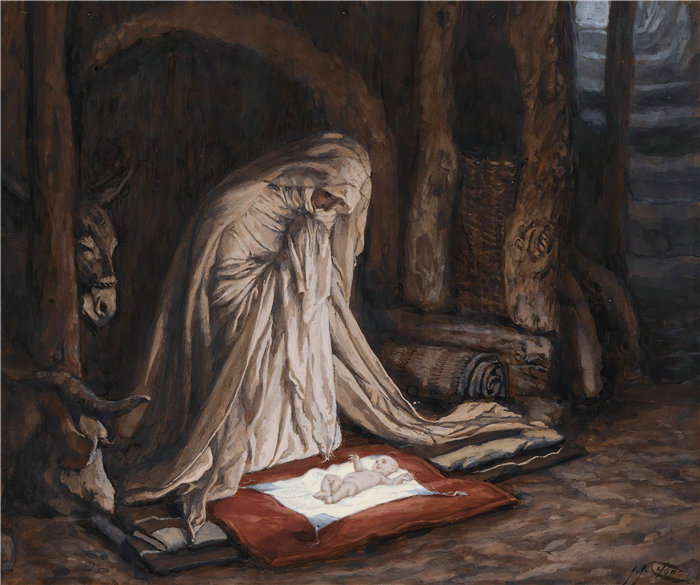 詹姆斯·天梭（James Tissot，法国画家）作品-我们的主耶稣基督的诞生（1886-1894）