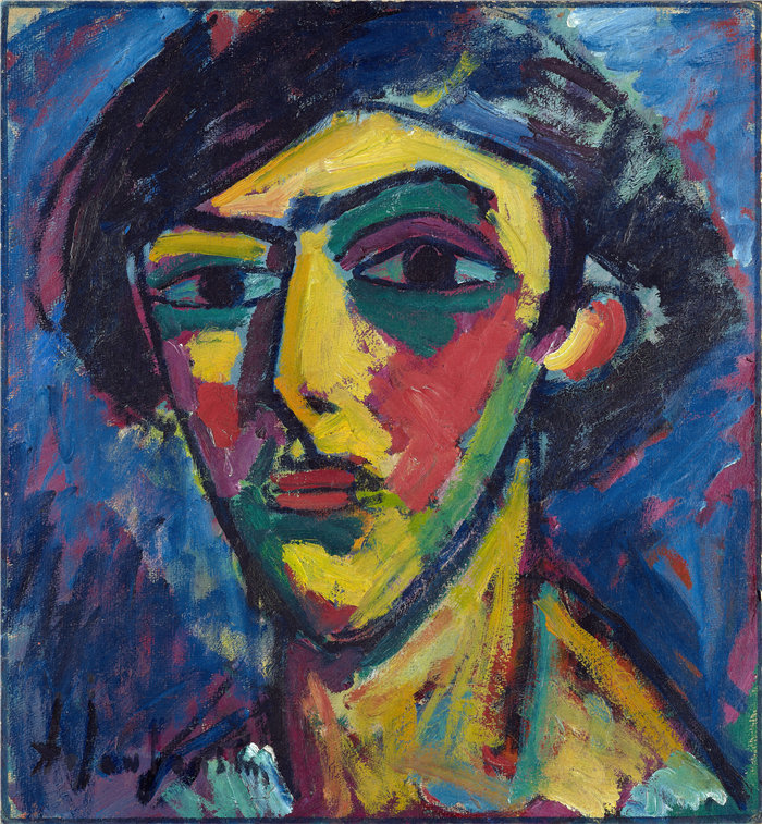 阿列克谢·冯·贾伦斯基(Alexej von Jawlensky,俄罗斯画家)作品-青年团长 (1911)
