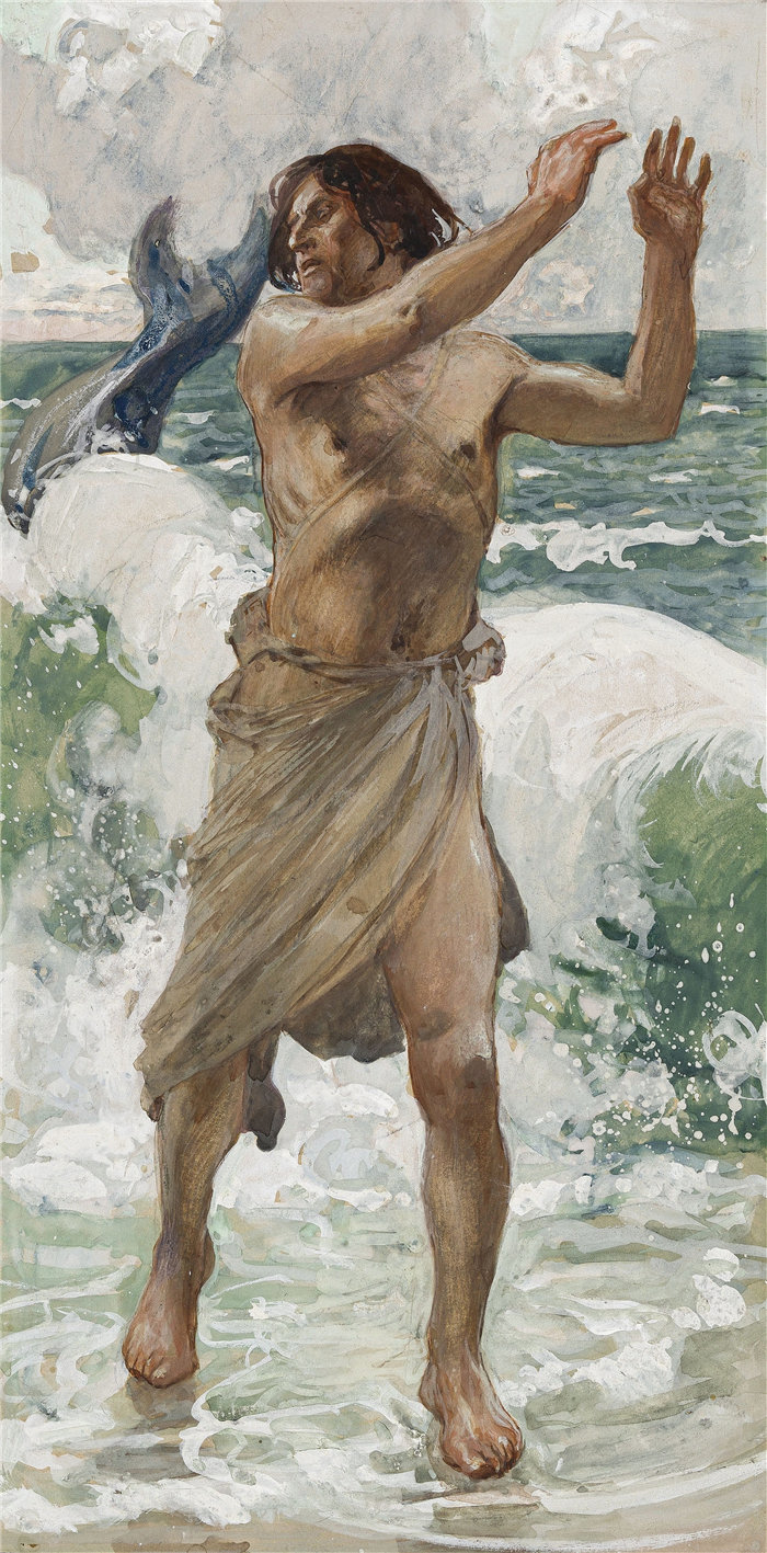 詹姆斯·天梭（James Tissot，法国画家）作品-约拿 (c. 1896-1902)