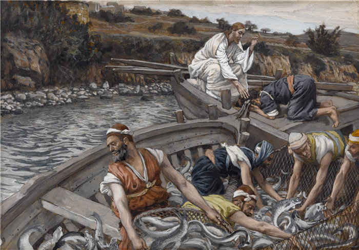 詹姆斯·天梭（James Tissot，法国画家）作品-神奇的鱼草（1886-1894）