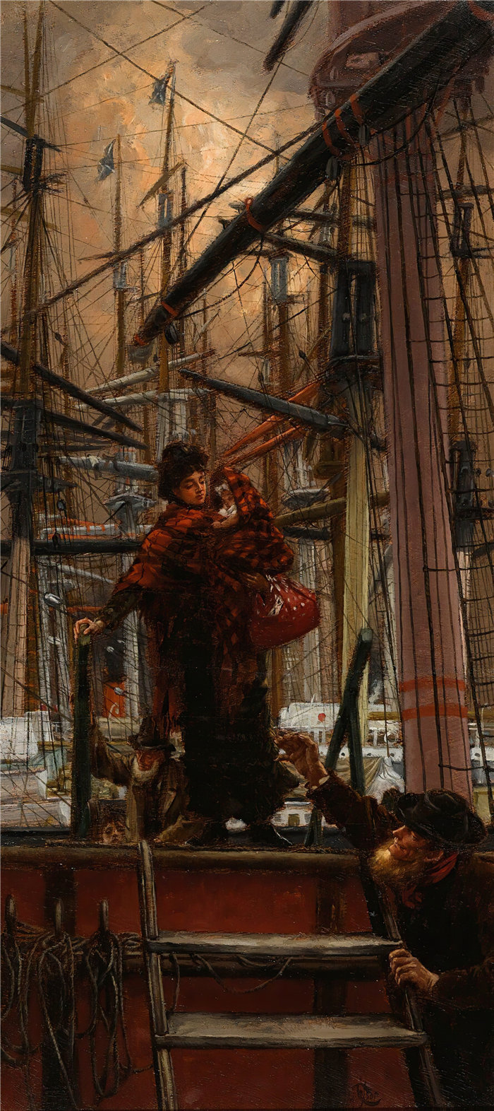 詹姆斯·天梭（James Tissot，法国画家）作品- 移民