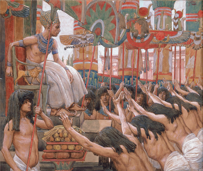 詹姆斯·天梭（James Tissot，法国画家）作品-Joseph Dwelleth 在埃及（约 1896-1902 年）