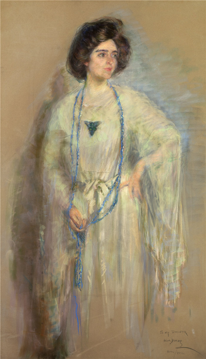 爱丽丝·派克·巴尼 (Alice Pike Barney,美国画家)作品-白人劳拉 (1902)