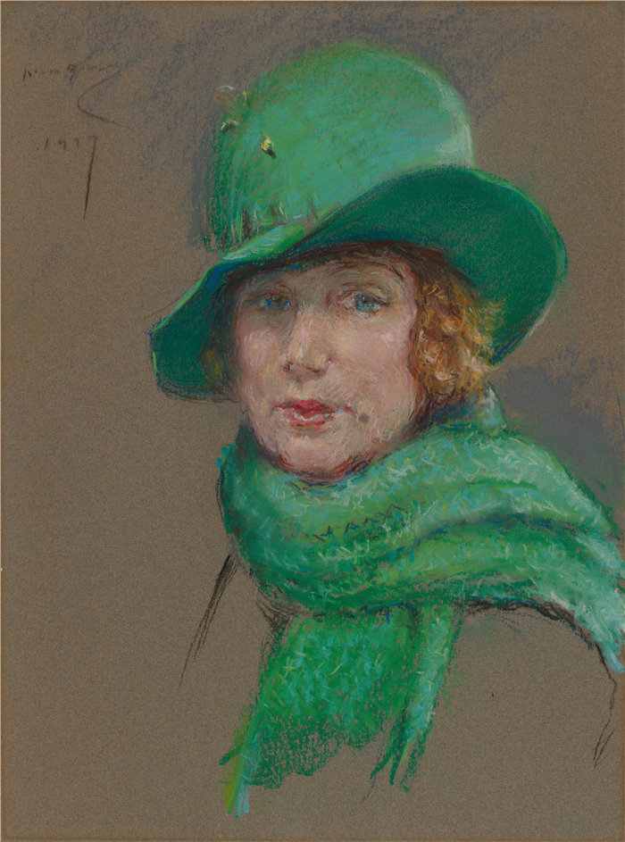 爱丽丝·派克·巴尼 (Alice Pike Barney,美国画家)作品-奥黛特·泰勒·谢泼德 (1927)