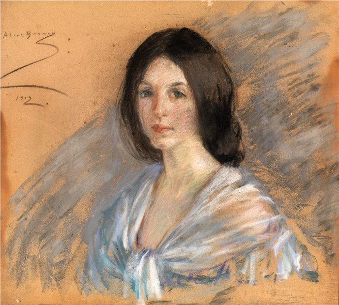 爱丽丝·派克·巴尼 (Alice Pike Barney，美国画家)作品-杰奎琳与菲丘 (1902)