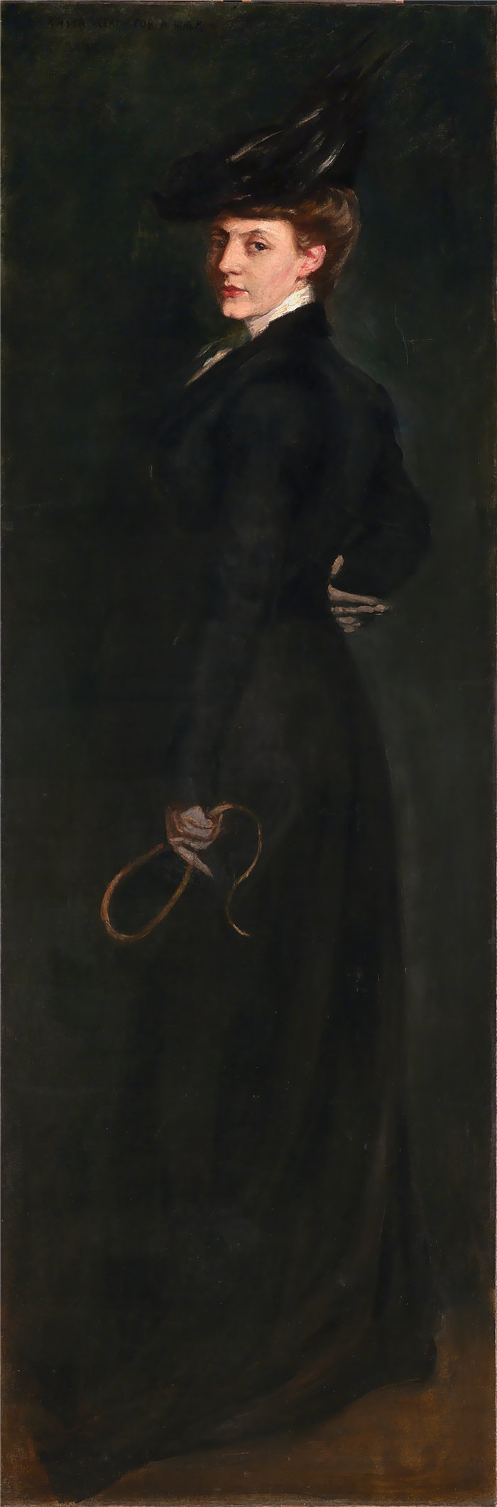 爱丽丝·派克·巴尼 (Alice Pike Barney,美国画家)作品-安妮塔准备骑行(约 1896 年)