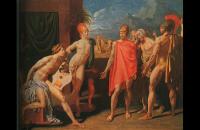 安格尔的画《使者阿伽门的到来》