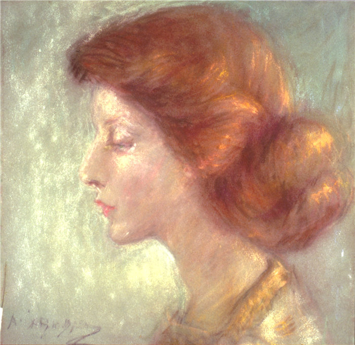 爱丽丝·派克·巴尼 (Alice Pike Barney，美国画家)作品-伊瓦琳娜·科特兰·帕尔默 (1911)